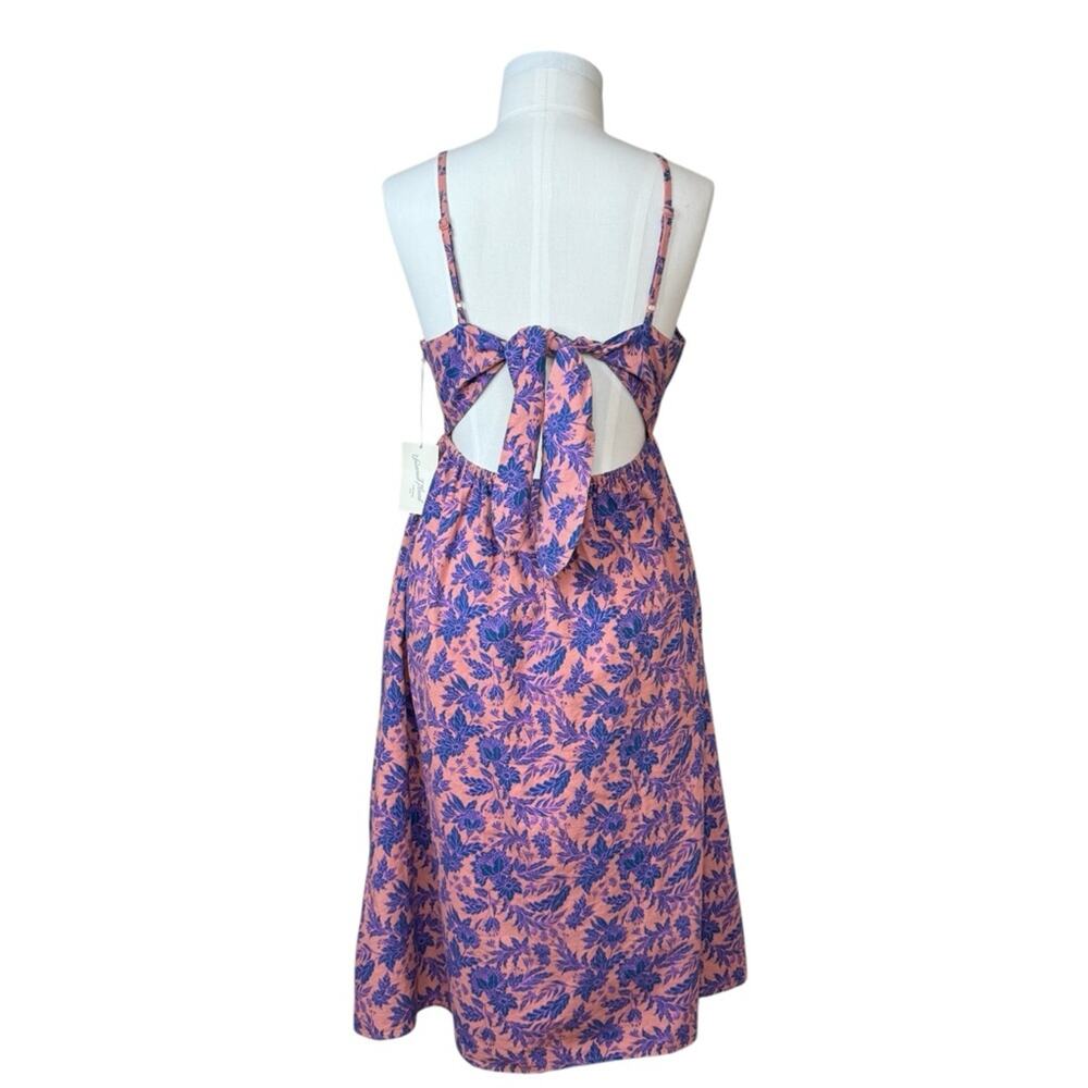 NWT Universal Thread Womens Sz M Sleeveless Floral Back Tie Midi Dress Vacation - Picture 4 of 16